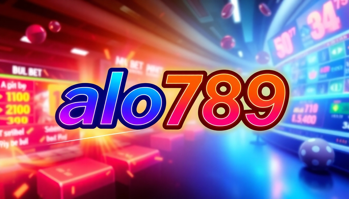 Engaging image featuring the alo789 brand logo with casino and betting elements, showcasing the platform's focus on online gambling and entertainment, capturing excitement and trust.