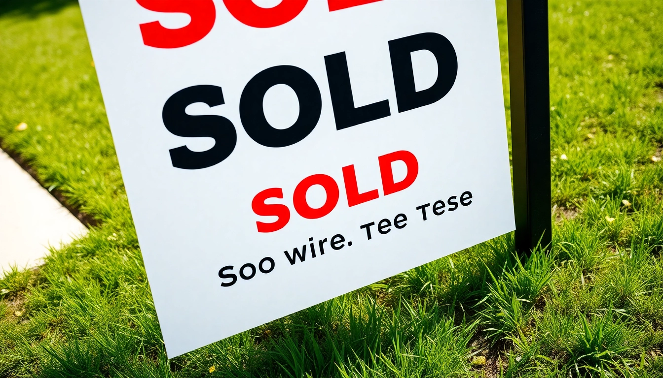 High-quality sold sign displayed on a property, showcasing eye-catching design that attracts buyer attention and builds credibility.