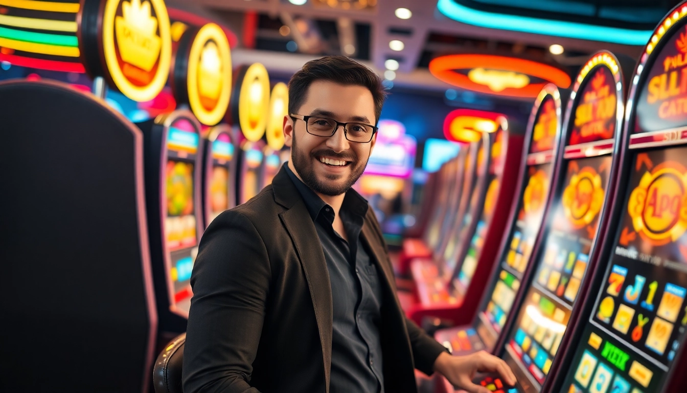 men toto online slot gambler enjoying high RTP jackpot in a secure, trusted environment