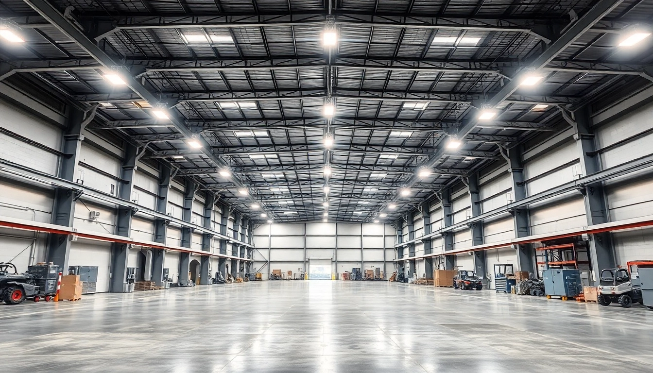 Moderne LED-Industriehallenbeleuchtung mit gleichmäßiger Ausleuchtung