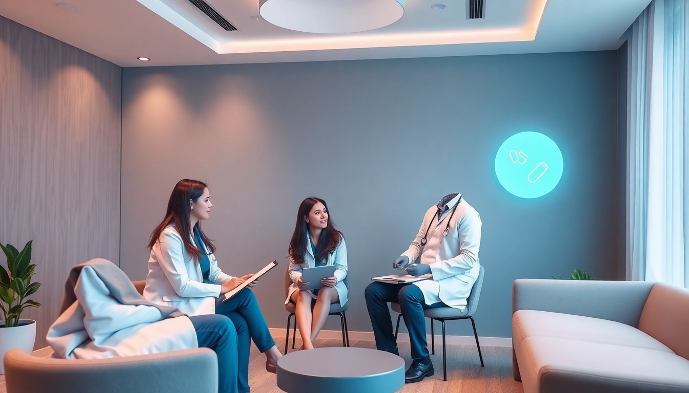 Comprehensive treatment for drug addiction with caring specialists guiding recovery process in a supportive environment.