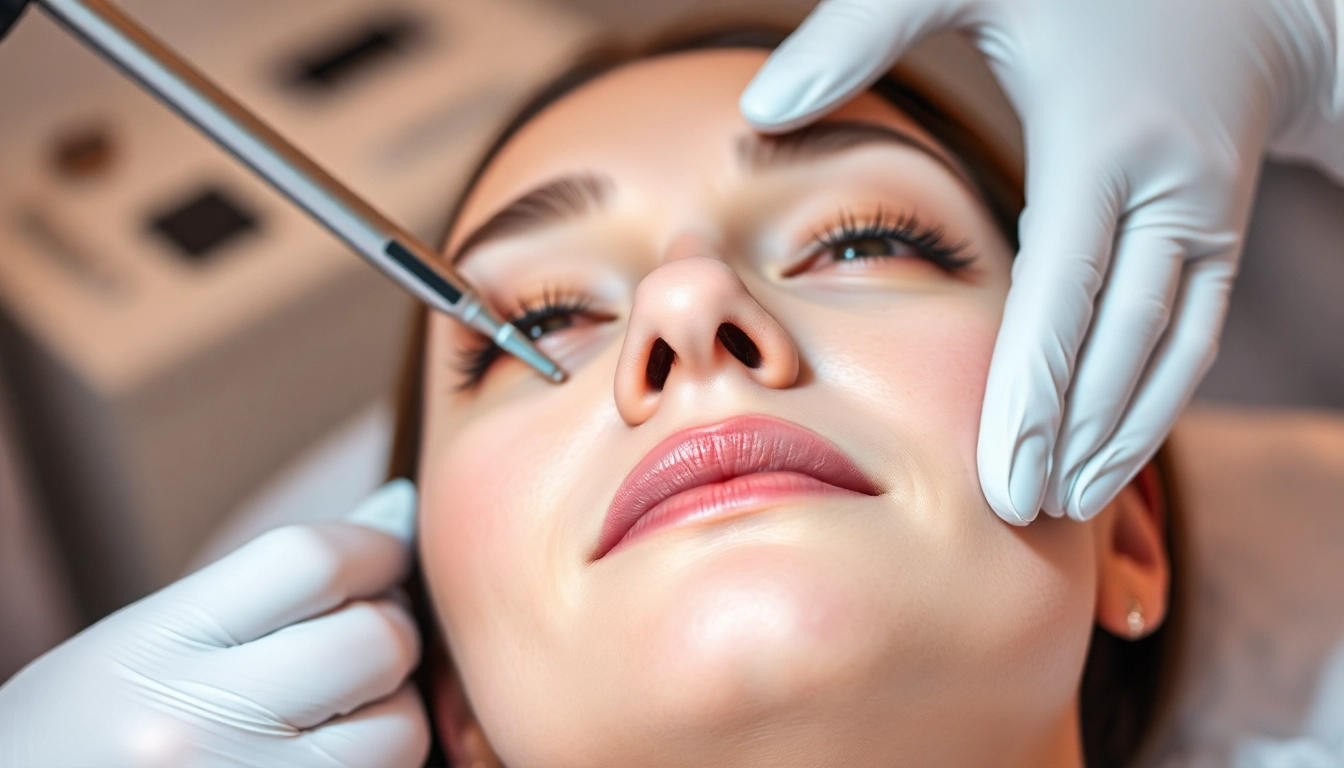 Effective Fadenlifting Zürich treatment shown with a specialist performing minimally invasive facial skin lifting, emphasizing natural results and modern care.