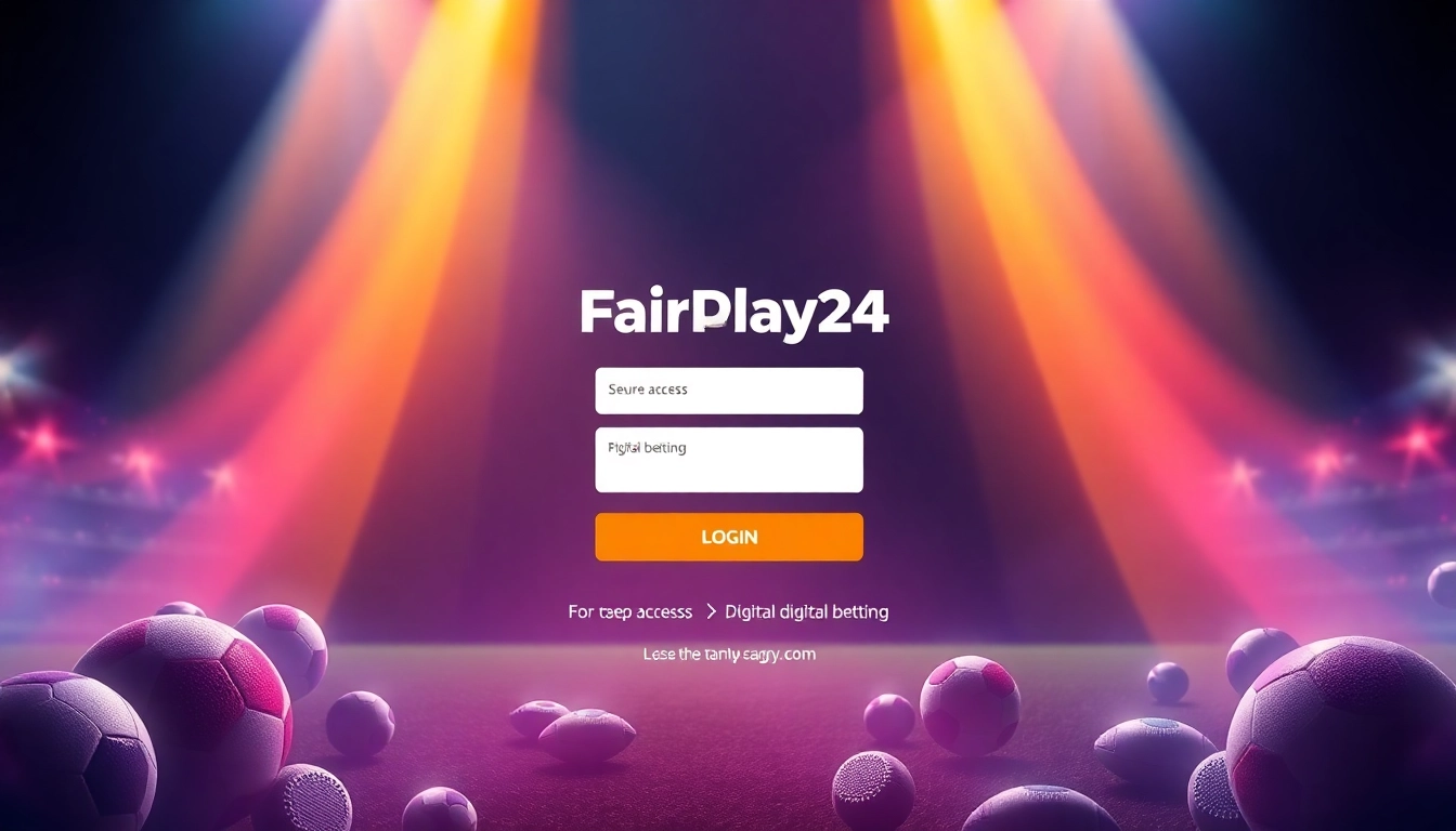 Clear depiction of Fairplay24 login page with secure sign-in process and engaging betting